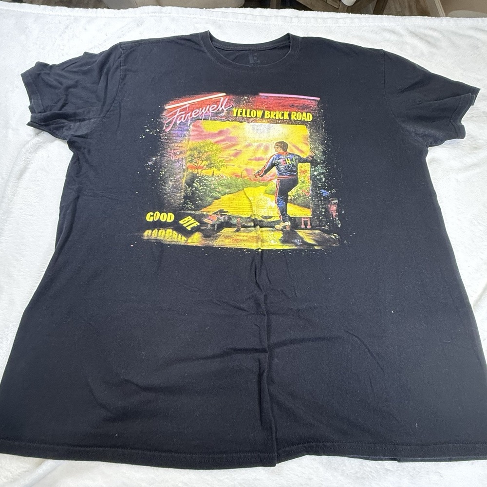 Elton John Farewell Yellow Brick Road 2019 Tour T-Shirt Men’s 2XL Black